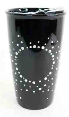 2015 Starbucks Swarovski Crystals 12 oz Black Ceramic Double Wall Mug Traveler - Sold on eBay Nov 09, 2021 for $75.00