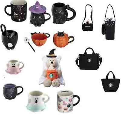 2021 Starbucks Taiwan Halloween black cat/ghost/ pumpkin mug bag glass straw - Sold on eBay Nov 15, 2021 for $30.00