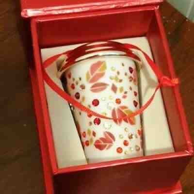 RARE STARBUCKS SWAROVSKI CRYSTAL COFFEE CUP LIMITED EDITION CHRISTMAS ORNAMENT - Sold on eBay Nov 18, 2021 for $75.00