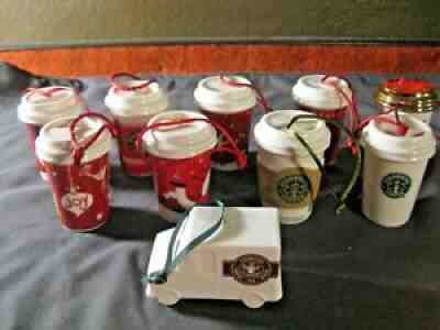 Starbucks Christmas Ornaments Lot of 10 2004~2016 - Sold on eBay Nov 18, 2021 for $75.00