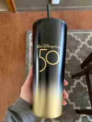 2021 Disney Parks Starbucks Tumbler 50th Anniversary Black & Gold Luxe New - Sold on eBay Dec 01, 2021 for $75.00