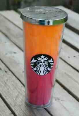 2014 Starbucks Venti Creamsicle Orange & Pink Tumbler 24oz HTF 9" height - Sold on eBay Sep 13, 2021 for $74.99