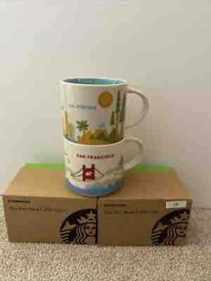 STARBUCKS COFFEE MUG SAN FRANCISCO & CALIFORNIA YOU ARE HERE SET COLLECTION 2012 - Sold on eBay Nov 21, 2021 for $74.99