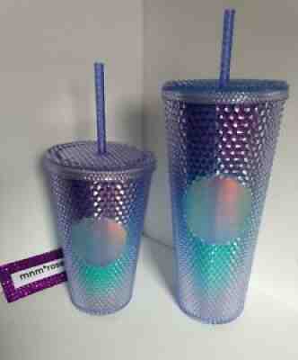 Set of 2 Starbucks Summer 2021 VENTI & GRANDE Blue Ombre Mermaid Studded Tumbler - Sold on eBay Oct 26, 2021 for $74.00