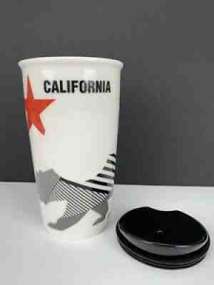 Starbucks Collectible Ceramic Traveler Tumbler California Bear Flag & Lid 12oz - Sold on eBay Sep 21, 2021 for $73.99