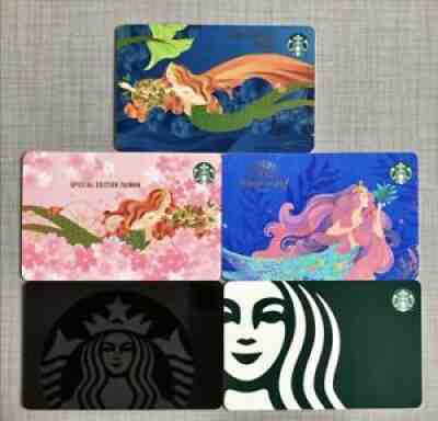 Starbucks TAIWAN Siren Mermaid Card Pack of 5 Special Time Store Sakura Blessing - Sold on eBay Dec 01, 2021 for $72.99