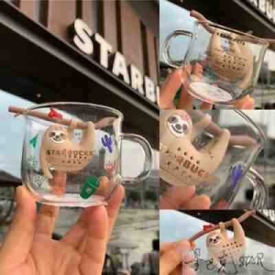 2020 China Starbucks New Summer 10oz Sloth Silicon Tea Strainer Glass Cup - Sold on eBay Nov 29, 2021 for $72.19
