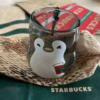 STARBUCKS JAPAN Holiday 2021 Penguin Shape Glass Mug tumbler Cup Heat resistant - Sold on eBay Nov 19, 2021 for $71.99