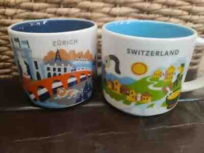 Starbucks Zurich and Switzerland City Mug YAH Coffee you are here 14oz NEW - Sold on eBay Oct 25, 2021 for $71.25