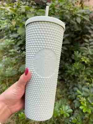 Starbucks 2021 China Mint Green Matte Studded 24oz Plastic Cup Tumbler NEW - Sold on eBay Nov 18, 2021 for $65.00