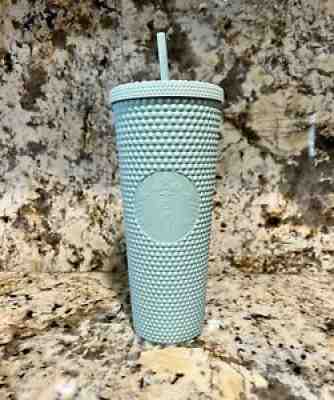 Starbucks Holiday 2021 Matte Mint Studded Durian Tumbler 24oz Venti Cold Cup US - Sold on eBay Nov 20, 2021 for $60.00