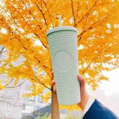 New Starbucks 2021 China Xmas Mint Matte Studded 24oz Diamond Tumbler - Sold on eBay Nov 26, 2021 for $59.99