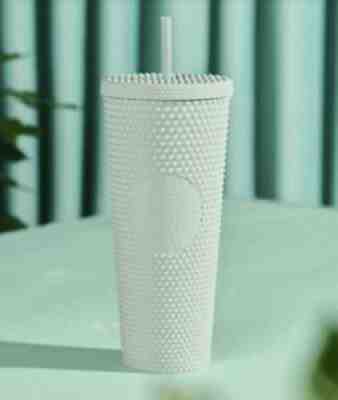 Presale Starbucks China 2021 Matte Mint Studded Tumbler 24oz Straw Cold Cup - Sold on eBay Dec 02, 2021 for $59.00