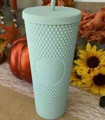 Starbucks Matte Mint Studded Tumbler 24oz Venti Cold Cup 2021 Limited New - Sold on eBay Nov 26, 2021 for $57.00