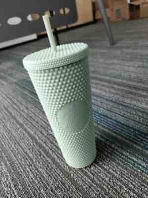China Starbucks2021 Matte Mint Green Studded Bling Tumbler Straw Cup 24oz New - Sold on eBay Nov 28, 2021 for $57.00