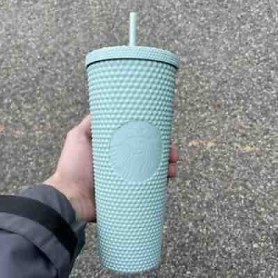 Starbucks Holiday 2021 Matte Mint Green Soft Touch Studded VENTI 24oz Tumbler - Sold on eBay Dec 06, 2021 for $47.00