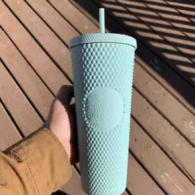 China Starbucks2021 Matte Mint Green Studded Bling Tumbler Straw Cup 24oz New - Sold on eBay Nov 29, 2021 for $46.00