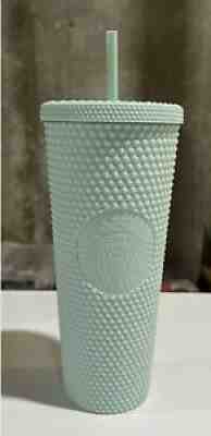 Starbucks Matte Mint Studded Tumbler 24oz Venti Cold Cup 2021 - Sold on eBay Nov 28, 2021 for $43.00