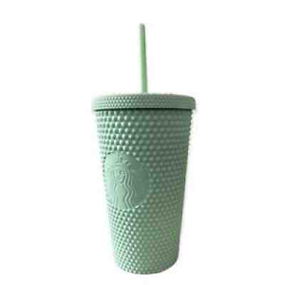 Starbucks 2021 Christmas Mint Matte Green Studded 16oz Grande Holiday Tumbler - Sold on eBay Nov 21, 2021 for $42.99