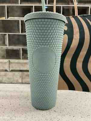 RARE Starbucks Mint Green Matte Studded Tumbler 24oz & Bag US Release - Sold on eBay Dec 06, 2021 for $42.00