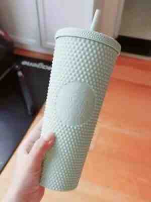 China Starbucks2021 Matte Mint Green Studded Bling Tumbler Straw Cup 24oz New - Sold on eBay Nov 26, 2021 for $40.50