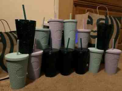 RARE Starbucks Studded Holiday Tumbler Cold Cup 2021 (Mint & Lilac in 16 & 24oz) - Sold on eBay Dec 01, 2021 for $31.99