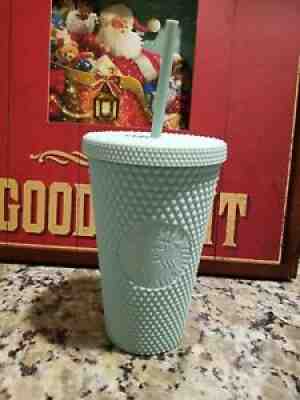 NWT Starbucks 2021 Christmas Mint Matte Studded 16oz Grande Holiday Tumbler - Sold on eBay Nov 26, 2021 for $32.00