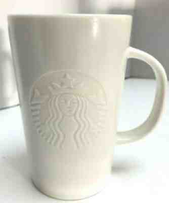 2014 Starbucks Mug Etched Mermaid Logo 12 oz Coffee Tea Cup Matte White MINT! - Sold on eBay Nov 14, 2021 for $18.99