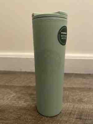 Starbucks 2021 Recycled Plastic Matte Teal Hot Tumbler Cup 16oz Frozen Mint - Sold on eBay Oct 24, 2021 for $11.00