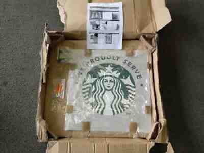 Starbucks Advertising Metal Sign Retail "We Proudly Serve" Siren Double Sided - Sold on eBay Dec 07, 2021 for $100.00