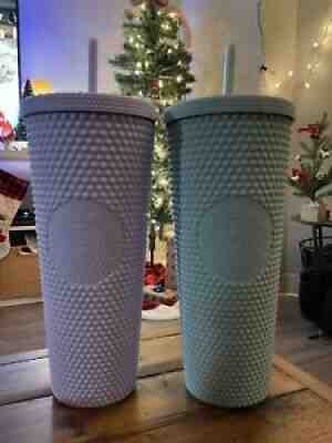 *NEW* Starbucks Holiday 2021 Lilac and Mint Studded 24oz. Matte Tumbler PAIR! - Sold on eBay Dec 08, 2021 for $89.99