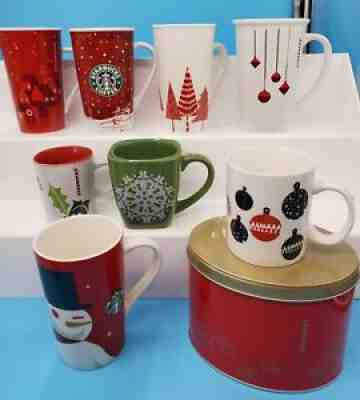 Starbucks Christmas Coffee Mugs Lot 8 - Sold on eBay Dec 07, 2021 for $80.00