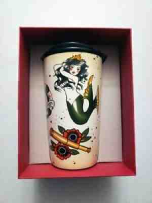 NEW 2015 Starbucks Mermaid Siren Tattoo 12 oz. Travel Ceramic Tumbler NEW BOXED - Sold on eBay Dec 07, 2021 for $75.00