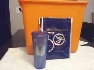 Disney World 50th Anniversary Starbucks Studded Iridescent Tumbler plus bag - Sold on eBay Nov 11, 2021 for $71.00
