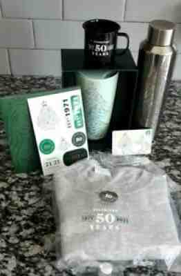 Starbucks 50th Anniversary Tshirt,Limited Edition Tumblrs,Gift Card & Stickers - Sold on eBay Oct 28, 2021 for $70.99