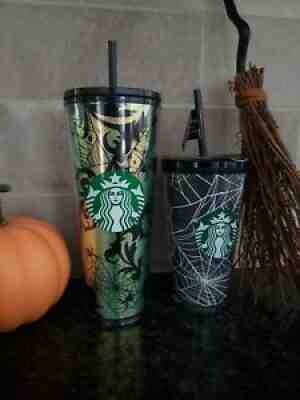 Limited Starbucks Halloween 2021 Foil and Glow in the Dark Spider Web Tumbler - Sold on eBay Oct 05, 2021 for $70.00