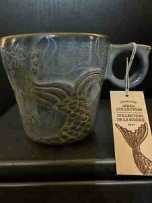 Starbucks Sirenâ??s Collection Anniversary Mug 2014 Mermaids Tail w/Wood Tag - Sold on eBay Nov 09, 2021 for $70.00