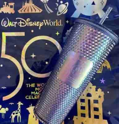 Walt Disney 50th Anniversary Iridescent Studded Starbucks Tumbler. Brand New! - Sold on eBay Nov 26, 2021 for $70.00