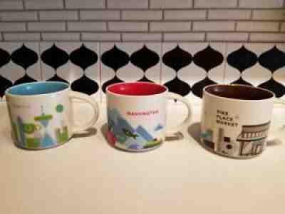 Lot of 3 New Starbucks Seattle Washington Pike Place You Are Here mugs coffee - Sold on eBay Sep 15, 2021 for $69.99