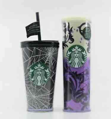 Starbucks Halloween 2021 Black Cat Purple Plastic Glow in the Dark Cup & Lid 2PC - Sold on eBay Sep 23, 2021 for $69.99