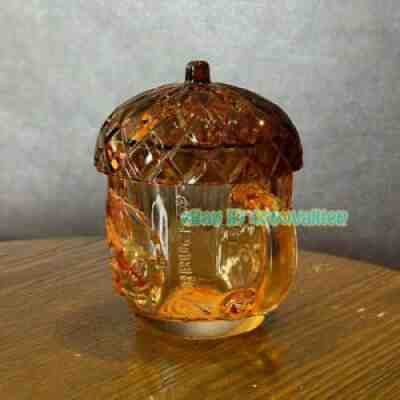 Starbucks 2021 Autumn Forest Acorn Lid Vintage Brown Glass Mug Tea Cup 14oz - Sold on eBay Sep 24, 2021 for $69.99
