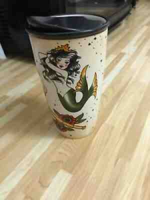 2015 Starbucks Mermaid Siren Tattoo 12 oz. Travel Ceramic Mug Tumbler W/ Lid - Sold on eBay Oct 05, 2021 for $69.99