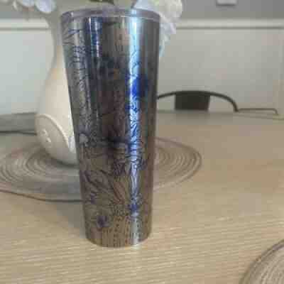 Starbucks Desert Blue Floral Cactus Print Stainless Steel Tumbler Cold Cup 16 Oz - Sold on eBay Oct 24, 2021 for $69.99