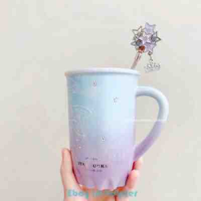 New 2021 Starbucks Stick Drill Mug Gradient Blue Purple Three dimensional Stars - Sold on eBay Oct 27, 2021 for $69.99