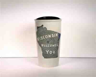 NEW Starbucks Ceramic Coffee Travel Mug Tumbler Wisconsin Welcomes You 12oz - Sold on eBay Dec 14, 2021 for $199.97