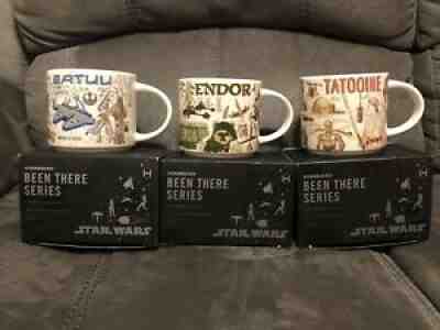 NEW Star Wars Starbucks Been There Series Mug Set Of 3 Tatooine, Batuu & Endor - Sold on eBay Dec 14, 2021 for $128.25
