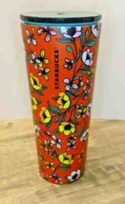 Starbucks Stainless Steel Red Yellow Poppy Flower Floral Tumbler RARE 2018 - Sold on eBay Dec 14, 2021 for $125.00
