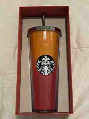 RARE 2014 Starbucks Venti Creamsicle Orange & Pink Tumbler 24oz w LId/Straw NIB - Sold on eBay Dec 12, 2021 for $100.00