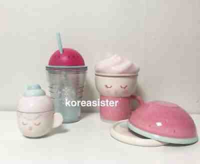 STARBUCKS KOREA 2015 SUMMER girl water melon edition mug plate cold cup demi dhl
