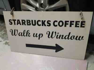 Genuine Original Starbucks Coffee Shop Sign Metal Outdoor Advertising Walk Up - Sold on eBay Dec 10, 2021 for $89.00